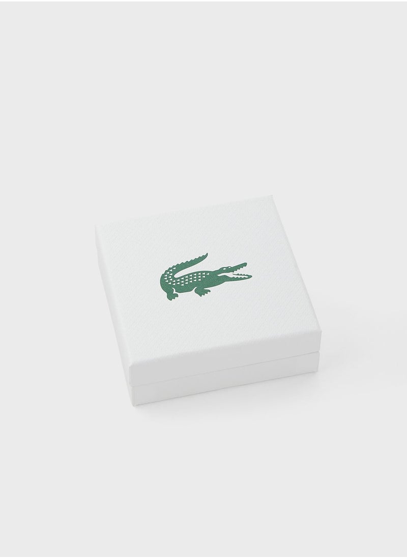 LACOSTE - Stainless Steel With Crystal Drop Earrings - Image 1
