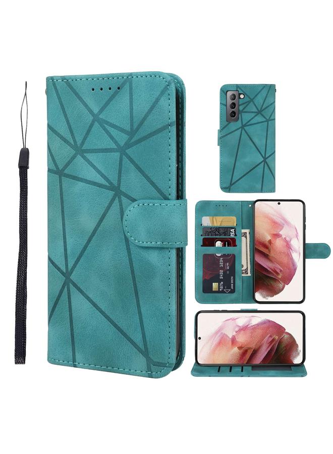 اس-توب جراب لهاتف Samsung Galaxy S21+ 5G، جراب هاتف جلدي بخطوط هندسية - Image 1