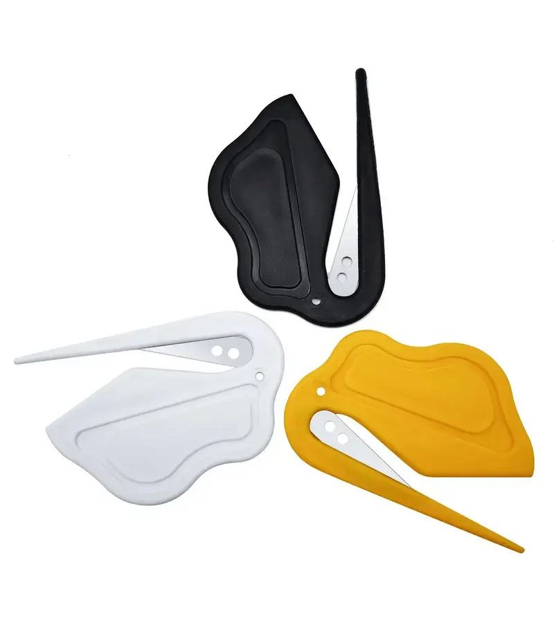 2pcs White Letter Opener Envelope Slitter Safety Blade Mail Opener - Image 1