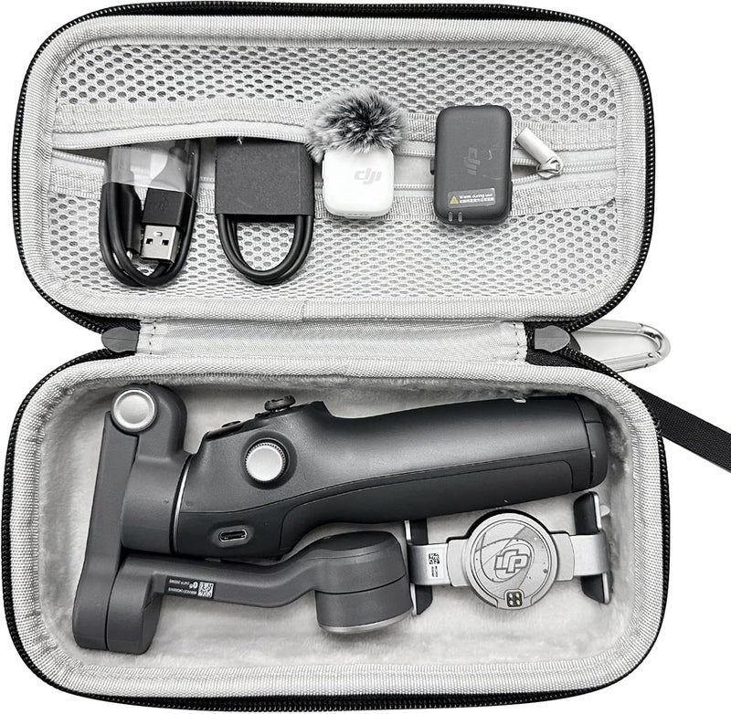 Vertus حقيبة تخزين لحمل DJI OSMO Mobile SE / Insta360 Flow 2 Pro / Insta360 Flow Pro / Insta360 Flow مثبت جيمبال الذكي والإكسسوارات (أسود) - Image 3