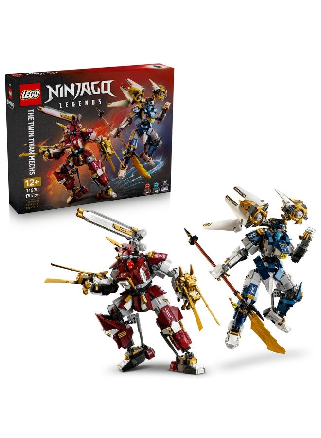 LEGO NINJAGO The Twin Titan Mechs Action Figures Set 71870 (Age 12+, 1707 Pieces) - Image 1