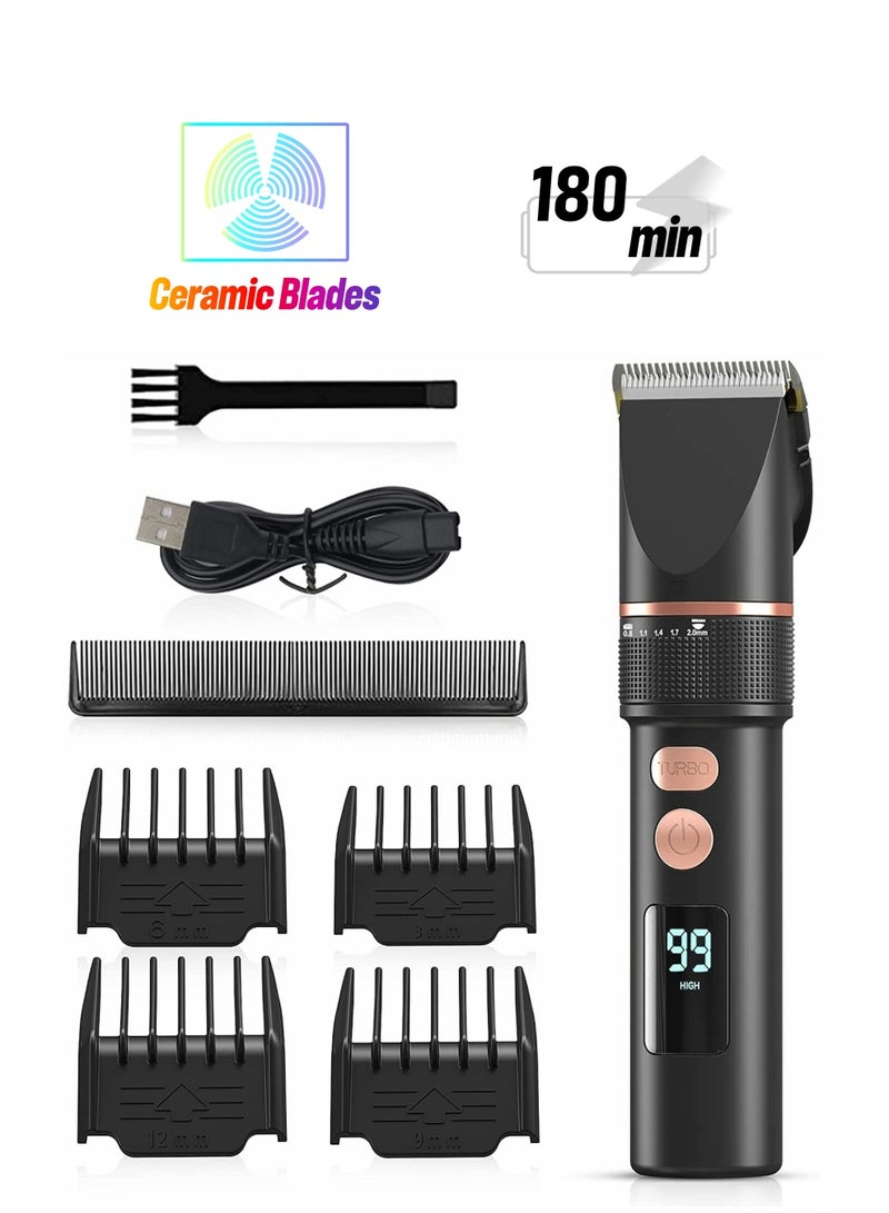 SYOSI Hair Clippers, Trimmer Kit, SYOSI The Hair Clippers, LCD Trimmer, for Men, Clippers for Hair Cutting, Home Hair Cut Kit, Cordless Barber Grooming Sets - Image 1