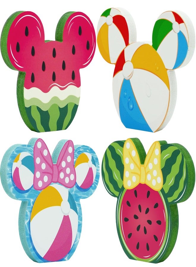 SZTZPW 4pcs Summer Party Decorations Wood Table Decor - Image 1