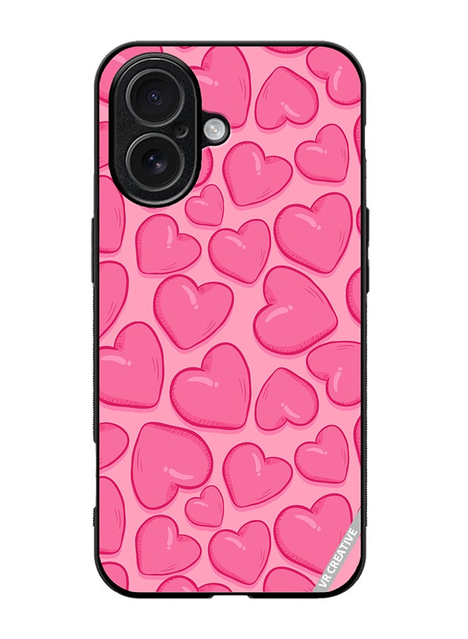Protective Case Cover For Apple iPhone 17 Pink Herat Design Multicolour