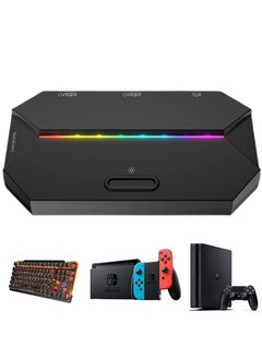 Y&D Mouse Keyboard Converter, TYPE-C USB and LED Adapter, Converter for PS4, Xbox One, 360, Nintendo Switch, PS3(Black)  - Image 1