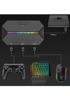 Y&D Mouse Keyboard Converter, TYPE-C USB and LED Adapter, Converter for PS4, Xbox One, 360, Nintendo Switch, PS3(Black)  - Image 5