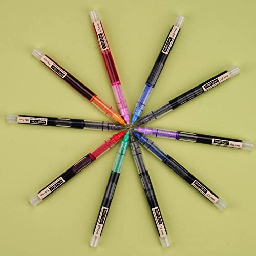 WRITECH Rolling Ball Quick Dry 0.5 mm Extra Fine Point 10 Pcs Liquid Rollerball Multicolor (Multicolor) - Image 4