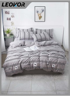 4-Piece Fashion Lines Printed Design Duvet Cover Set Cottonl Grey 200x230cm - pzsku/Z5ED1A16CBCEB74242CF2Z/45/_/1729662769/e06b9587-69af-4e68-a928-67d0d9528973