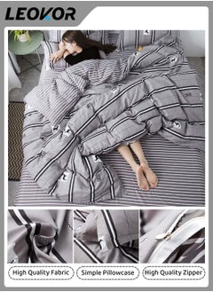 4-Piece Fashion Lines Printed Design Duvet Cover Set Cottonl Grey 200x230cm - pzsku/Z5ED1A16CBCEB74242CF2Z/45/_/1729662771/850f94d1-6620-4b9d-9a57-1a0107989ffd