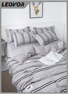 4-Piece Fashion Lines Printed Design Duvet Cover Set Cottonl Grey 200x230cm - pzsku/Z5ED1A16CBCEB74242CF2Z/45/_/1729662789/30b14f4a-b5b2-4a8c-801b-b9b3d910dc2c