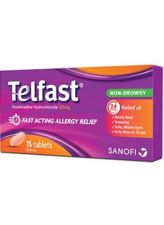 TELFAST Telfast 120 mg 15 Tablets  - Image 3