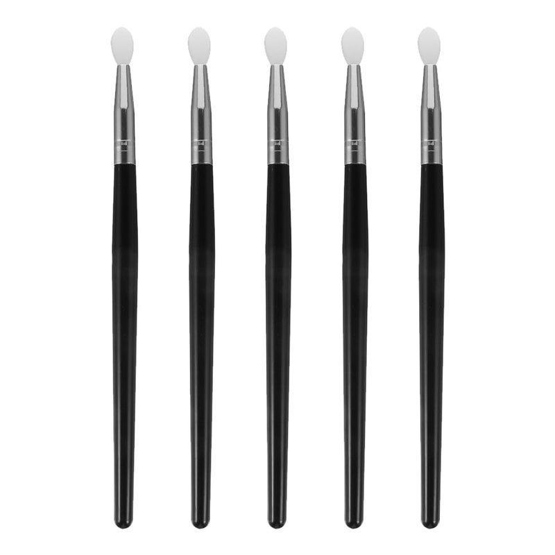 5pcs Silicone Lip Mask Brush Set with Long Black Handles, Lipstick Applicator and Lip Brush for Precise Makeup Application, Professional Cosmetic Tool for Women - Image 1