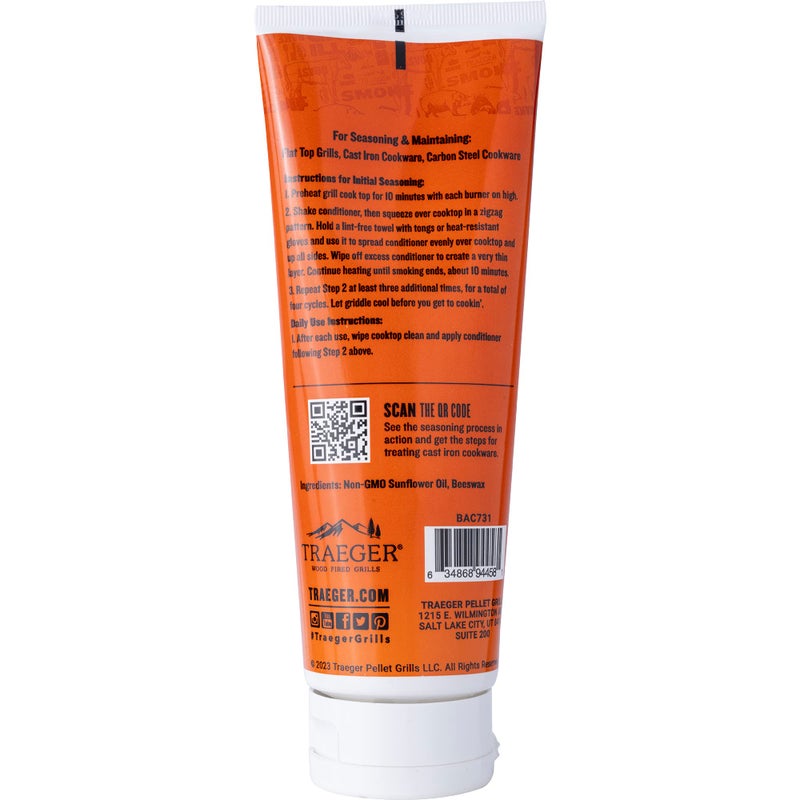 Traeger Grills BAC731 Flat Top Griddle Seasoning & Cast Iron Conditioner Grill Accessory - Image 2