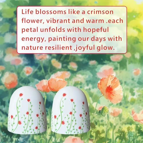 Beaspecal 2Pcs Toilet Bolts Cover with Elegant Colorful Pattern,Nature Flower Plant Toilet Bowl Bolts Covers for Bathroom Decoration 2Pcs Toilet Replacement -4Pcs/Pack - Image 3