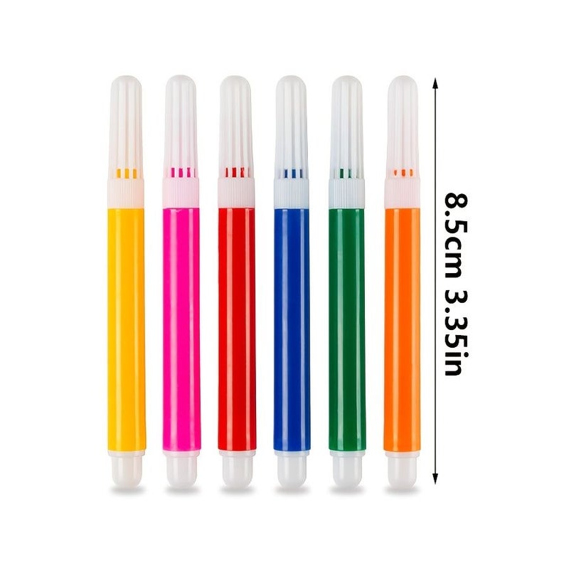 Mini Colored Markers Multi Color Set Of 72 Pieces Watercolor Art Supplies For Drawing Coloring Doodling Non Toxic School Office - Image 4