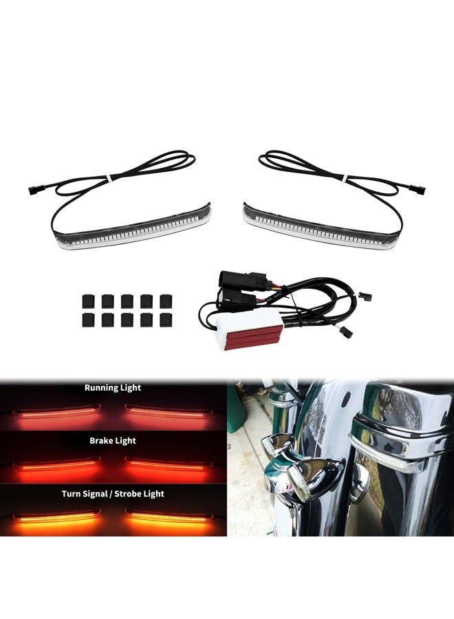 HDBUBALUS مصباح إشارة انعطاف LED خلفي مع ضوء فرامل متتابع يناسب دراجات هارلي تورينغ ستريت غايد رود غايد رود كينغ إليكترا غلايد ألترا ليمتد 2014-2022 - Image 3