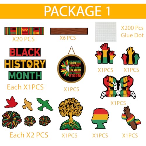 Joffetii Black History Month Bookshelf Bulletin Board Decorations Set Black Inspirational Cutouts with Bulletin Border African American Motivational Classroom Decorations for Chalkboard Wall Door Home Office - Image 3
