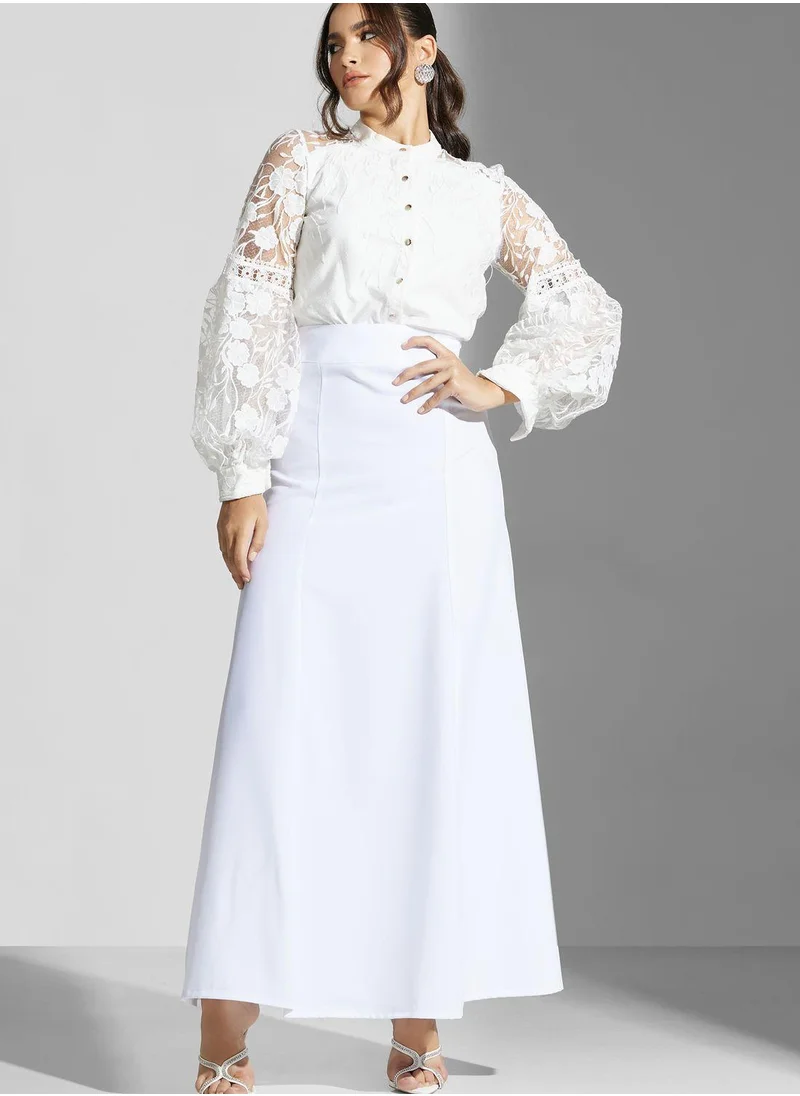 Golden Apple High Waist Tiered Skirt