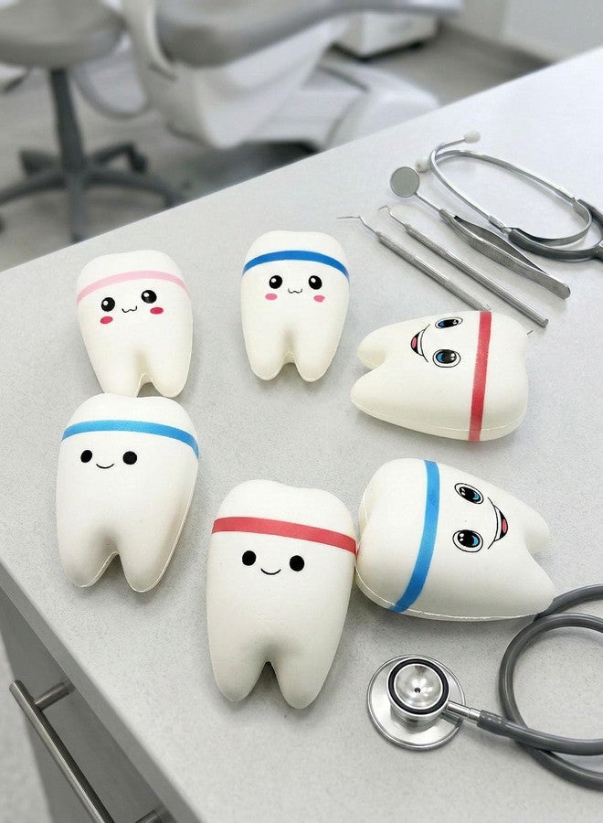 Plzoslly 2 Pieces Tooth Stress Ball, Jumbo Slow Rising Fake Tooth Miniature Novelty Toys Dental Toys Dental Assistant Gifts for Stress Relief, Dental Office Favors(Style A) - Image 2