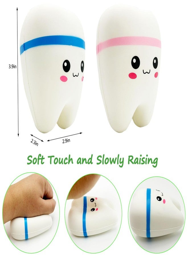 Plzoslly 2 Pieces Tooth Stress Ball, Jumbo Slow Rising Fake Tooth Miniature Novelty Toys Dental Toys Dental Assistant Gifts for Stress Relief, Dental Office Favors(Style A) - Image 5