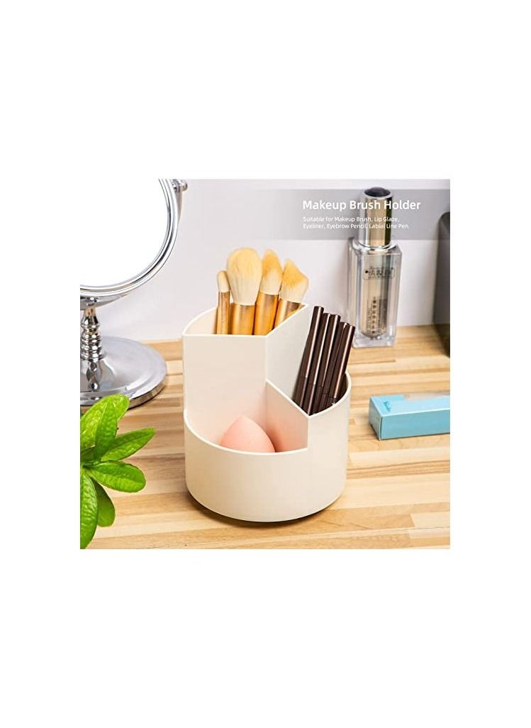Spaceshoop Desk Pencil Pen Holder 3 Slots 360 Degree Spinning Pencil Pen Desk Organizers Desktop Storage Pen Organizers Stationery Supplies Cute Pencil Cup Pot for Office School  Art Supply Kids  - Image 5