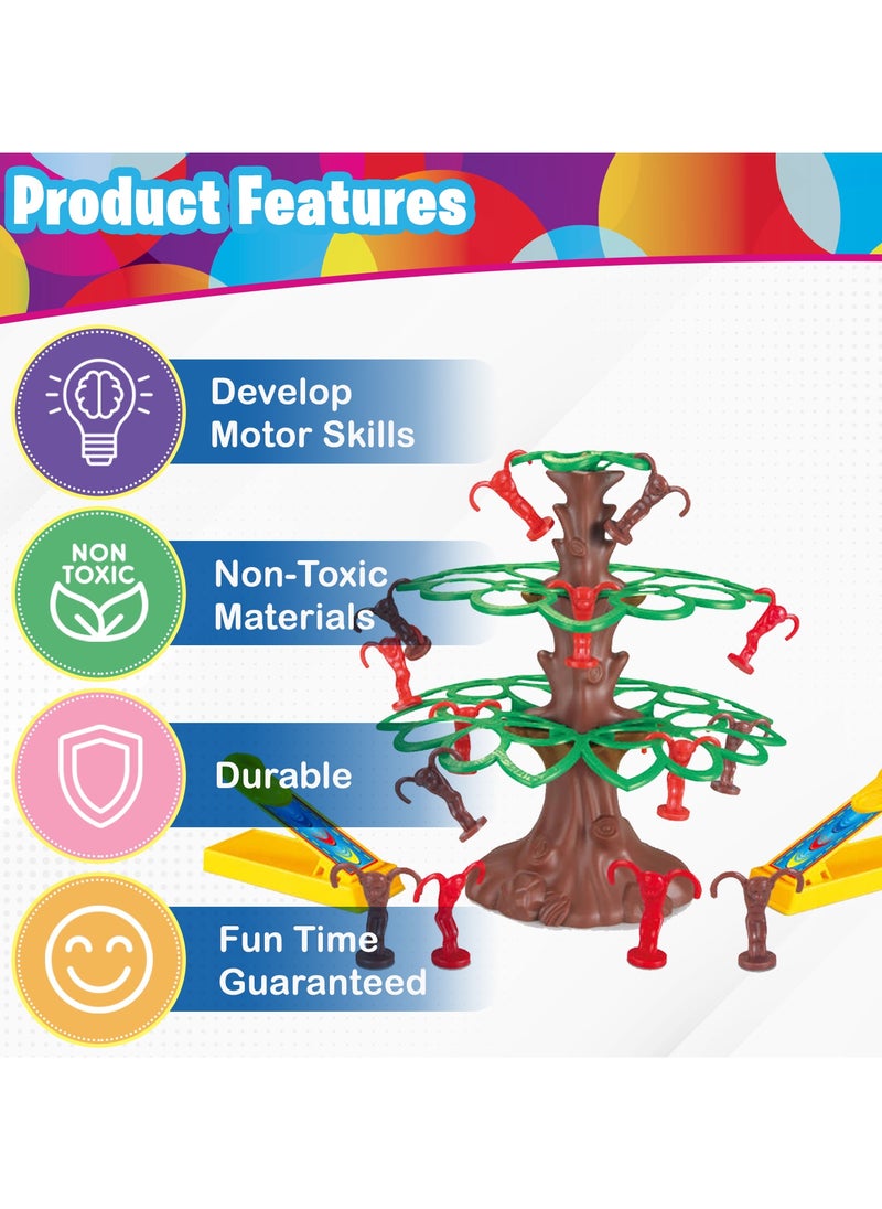Home Smart - Home Smart Jumping Monkey Toy Game for Kids Family Board Game Swinging Sloths Tree Holiday Activity Game - Image 1
