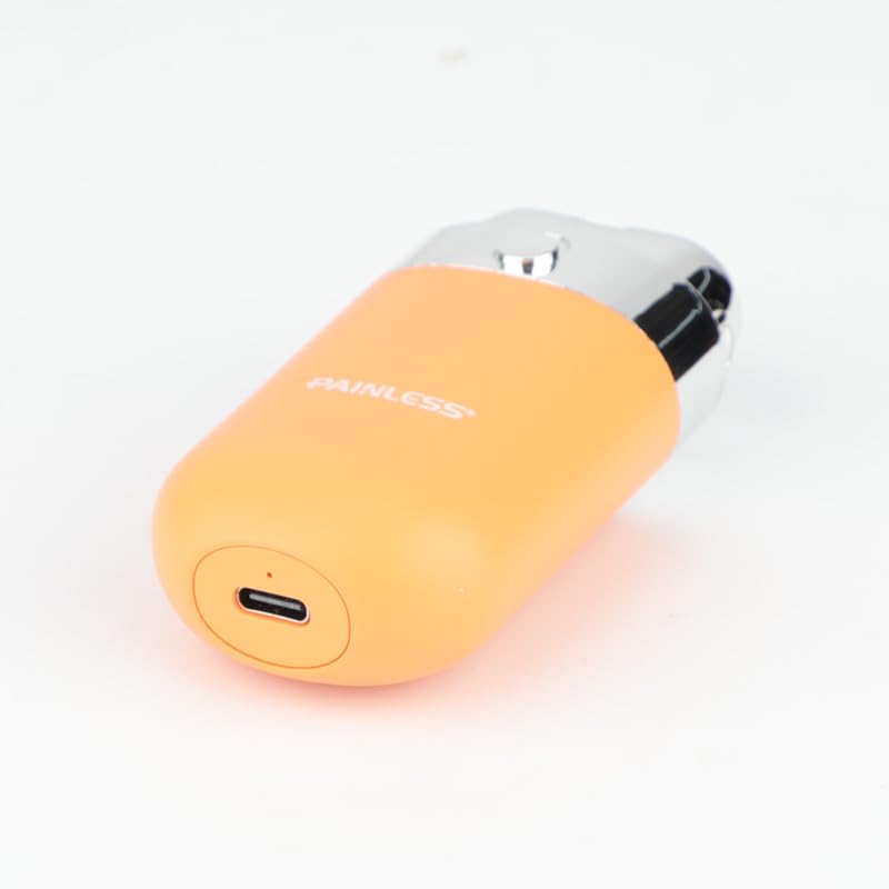 Painless Portable double blade Facial Hair Remover for Women,Waterproof Shaver Painless Instant Hair Removal Device for Chin/Upper Lip (Orange) - Image 5