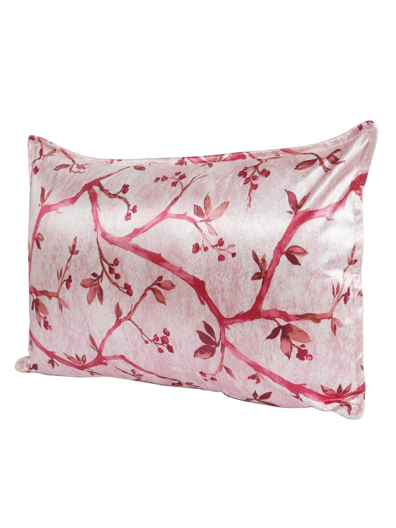 The Conversion Set of 2 Decorative sham/Baby/Rectangle Premium Pure Mercerized Satin Finish Pink Color, 2 pc Baby Pillow Cover - 12"x18" - Image 3