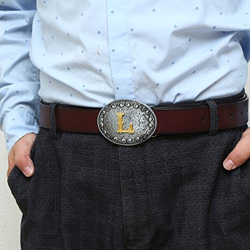 KDG Western Belt Buckle Initial Letters ABC to Z Cowboy Rodeo Novelty Belt Buckle for Men Women - Image 5