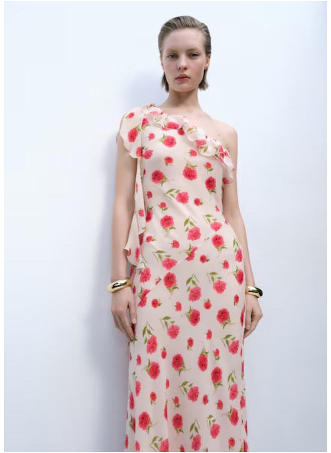 MANGO - Casual Floral Ruffled Dress - Image 1