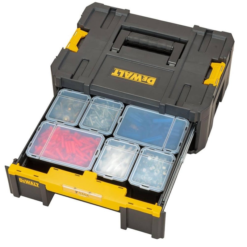 DEWALT DWST170705 TStak Tool Storage Box with 75 kg drawer capacity 30 kg load capacity when stacked 44x33x18 cm
