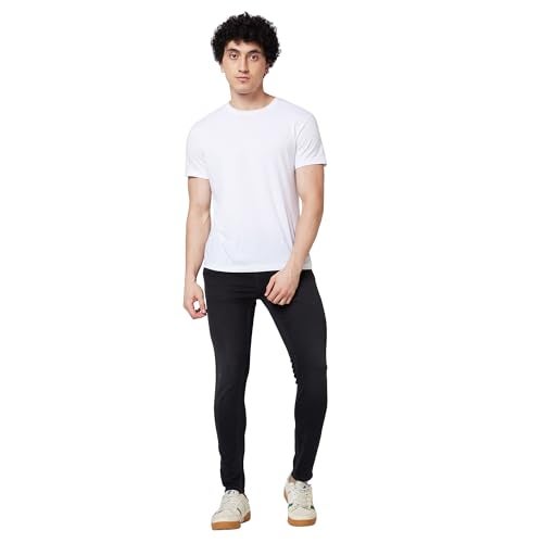 Spykar Low Rise Super Slim Fit Black Jeans for Men (Size: 38)-MDSS1BD017_Charcoal Black - Image 2