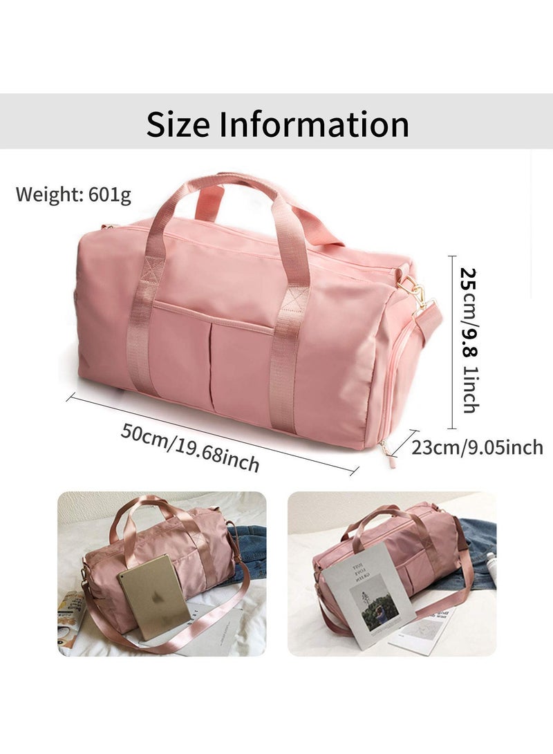 LumsAura Gym Bag with Dry Wet Separation – Waterproof Sport Duffle Bag with Shoes Compartment, Ideal for Yoga, Fitness, Travel, and Weekend Trips (Purple) - Image 4