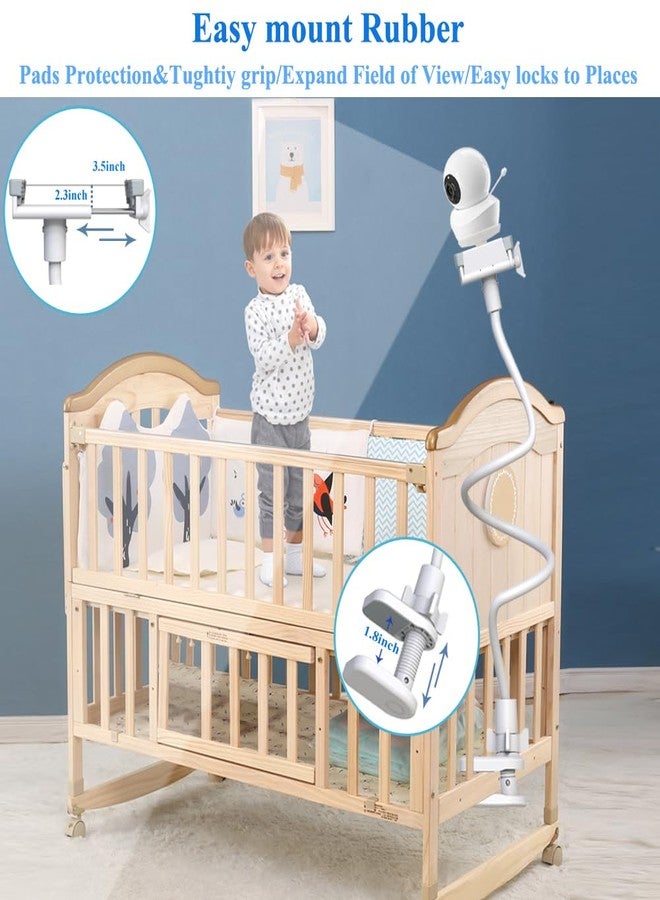 Derebir Baby Monitor Mount Stand Compatible with Babysense Max View HD S2/ V43 /V24 Camera Flexible Clip Clamp Holder Long Gooseneck Adjustable Baby Monitor Holder for Other 1/4 Camera Screw Stand - Image 4