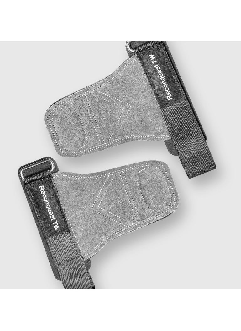 KYD - 3 Layers of Cowhide Deadlift Gloves and Grip Pads, Weight Lifting Wrist Hooks Straps Wrist Straps for Weightlifting Alternative,Training Accessory - Image 1