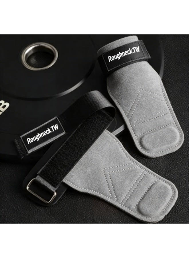 KYD 3 Layers of Cowhide Deadlift Gloves and Grip Pads, Weight Lifting Wrist Hooks Straps Wrist Straps for Weightlifting Alternative,Training Accessory - Image 1