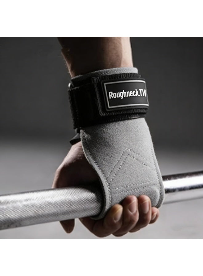 KYD 3 Layers of Cowhide Deadlift Gloves and Grip Pads, Weight Lifting Wrist Hooks Straps Wrist Straps for Weightlifting Alternative,Training Accessory - Image 2