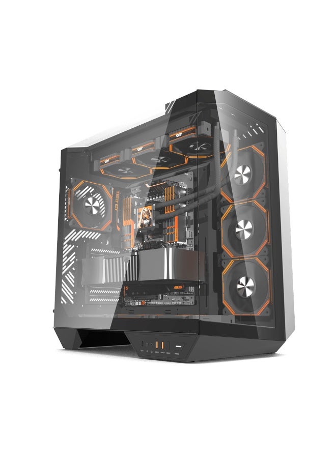DarkFlash DY470 ATX PC Case - Black - Image 2