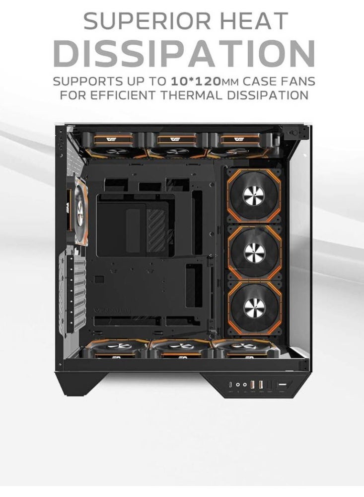 DarkFlash DY470 ATX PC Case - Black - Image 3