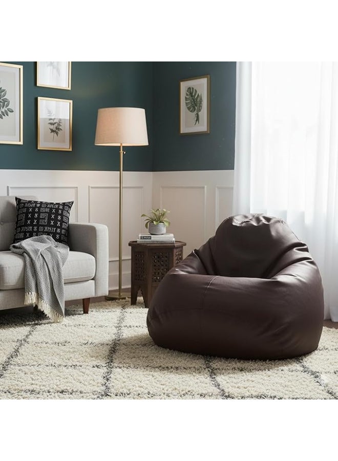 Harmony Home Kids Lounger Bean Bag Chair – Soft, Durable, Ergonomic Seating for Children | Lightweight & Safe for Playroom, Bedroom & Lounge (Brown) - Image 1