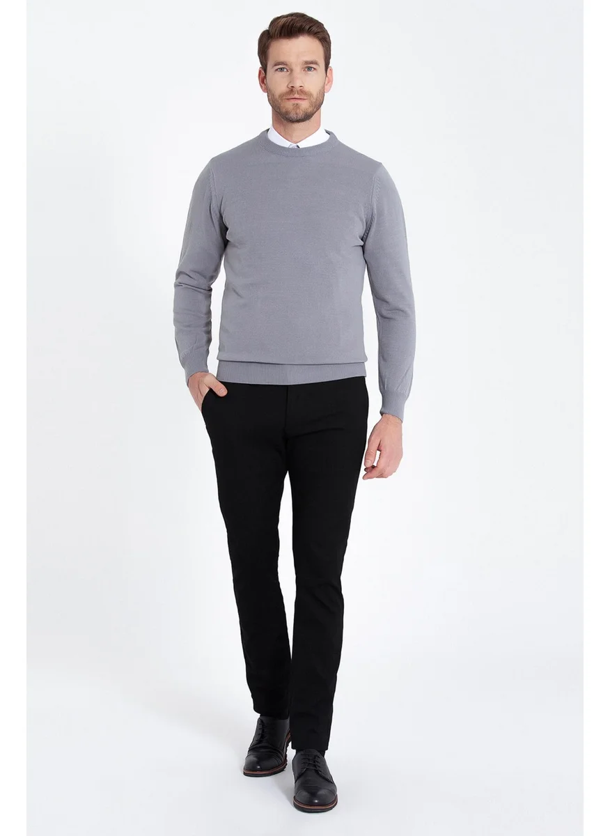 هاتيموغلو Regular Fit Plain Crew Neck Knitwear Sweater