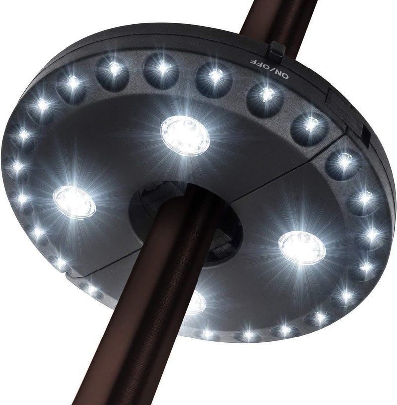 Forlivese ضوء مظلة الفناء 3 أوضاع إضاءة بدون سلك 28 مصباح LED عند 200 لوكس - يعمل ببطاريات AA 4 لمظلات الفناء، خيام التخييم أو الاستخدام الخارجي - Image 1