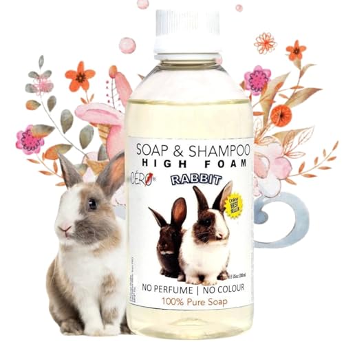 CERO® High Foam Rabbit Shampoo – 100% Pure Soap for Rabbit, No Perfume, No Color, Ultra-Gentle & Safe Formula, Effectively Cleans & Nourishes Fur (200ml) - Image 1