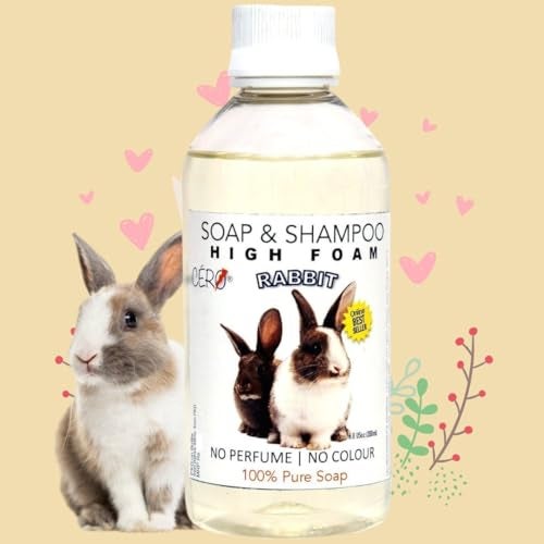 CERO® High Foam Rabbit Shampoo – 100% Pure Soap for Rabbit, No Perfume, No Color, Ultra-Gentle & Safe Formula, Effectively Cleans & Nourishes Fur (200ml) - Image 5