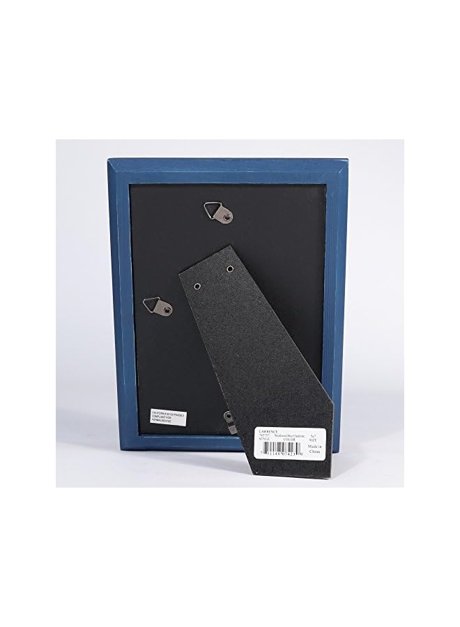 Lawrence Frames Frames 745757 Weathered Woods 5x7 Charlotte Navy Blue Picture Frame - Image 3