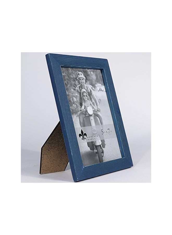 Lawrence Frames Frames 745757 Weathered Woods 5x7 Charlotte Navy Blue Picture Frame - Image 2