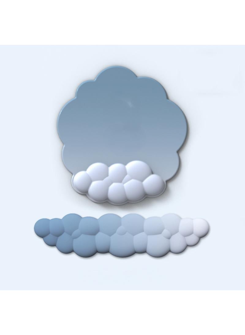 Y&D 2-Piece Office Keyboard Cloud Wrist Rest And High Density Memory Silicone Non Slip Base Mouse Pad - Image 1
