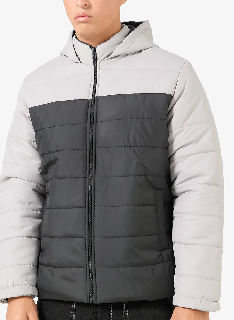 سفنتي فايف جاكيت منتفخ بغطاء رأس