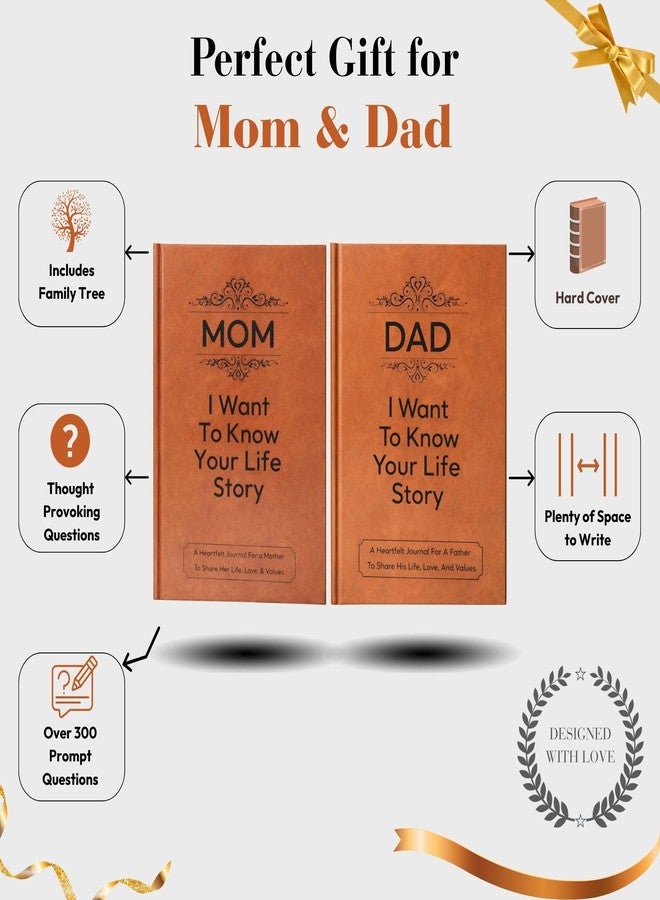 XKFCFC Parents I Want to Know Your Life Story Journal (Hardcover): Gifts for mom and dad - Family Memory Journal Perfect for Birthday, Thanksgiving Day, Mothers Day & Fathers Day & Christmas - Image 5