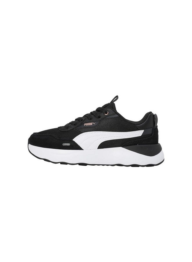 Puma Womens Runtamed Platform Black-White-Shadow Gray-Rose Gold Sneaker - 4 UK (39232402) - Image 2